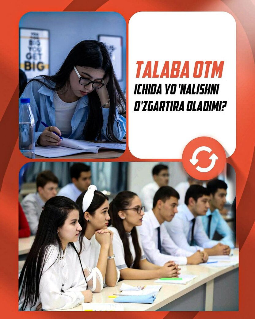 Talaba OTM ichida yo‘nalishini o‘zgartira oladimi?
